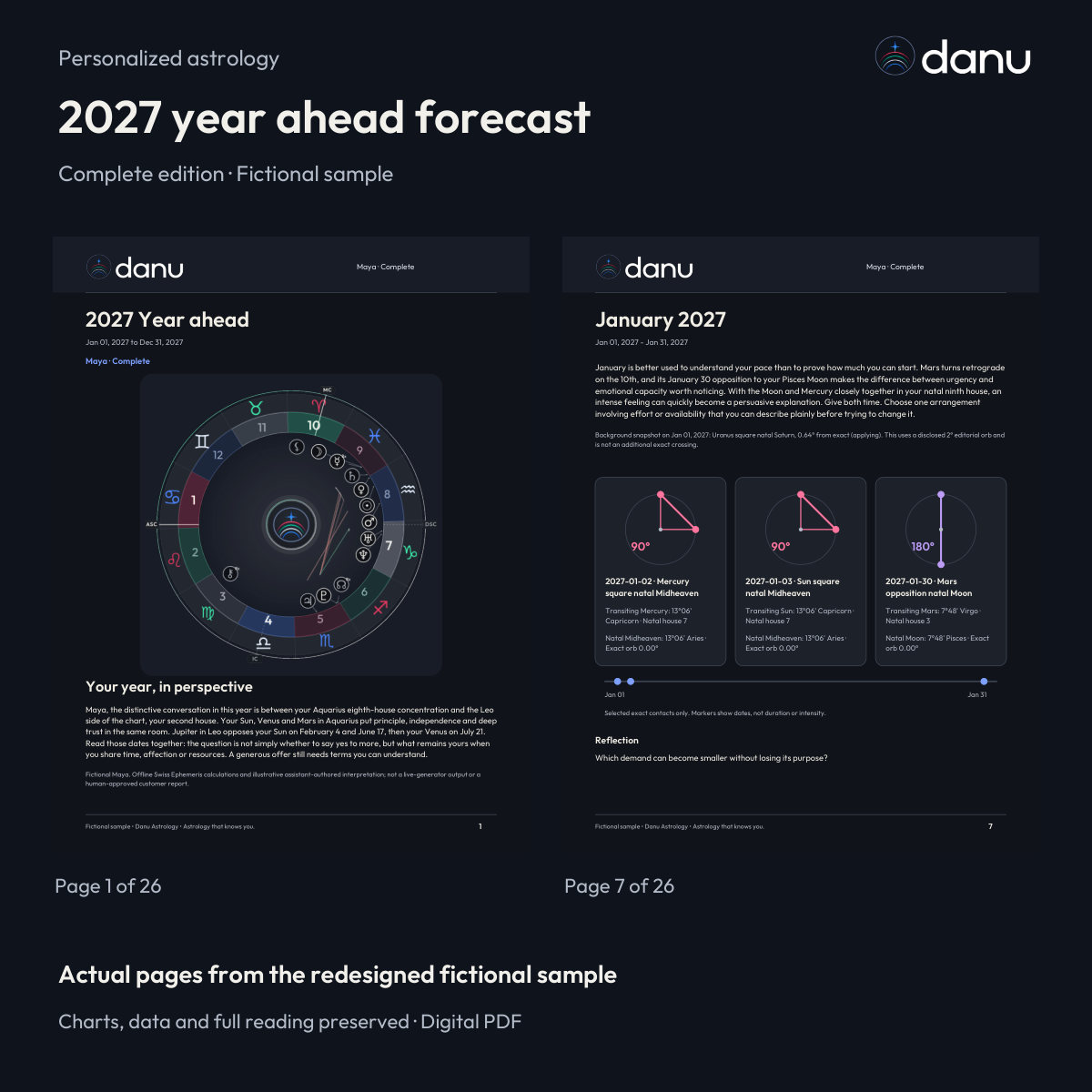 2027 year ahead astrology forecast — Complete edition fictional sample, cover and January chapter